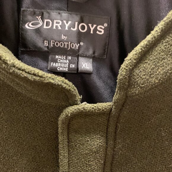 DryJoy by FootJoy Men's Full Zip Dark Green Fleece Jacket Size X-Large - Picture 2 of 5